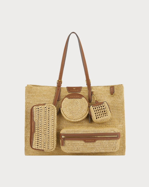 ANYA HINDMARCH E/W Raffia Holiday Tote | 安雅·希德瑪芝 E/W 草編度假托特包(天然色) - LondonKelly 英國名牌代購