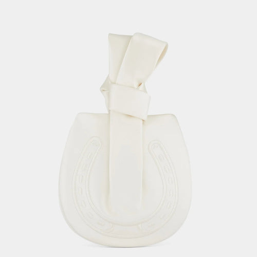 ANYA HINDMARCH Tie the Knot Clutch | 安雅·希德瑪芝 Tie the Knot 手拿包(象牙白) - LondonKelly 英國名牌代購