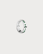 APM MONACO A21436KG Green Smile Morse Code Ring | 绿色摩斯密码戒指 (银色) - LondonKelly 英国名牌代购