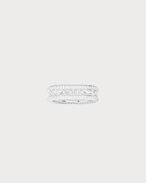 APM MONACO A22334OX Pave Ring | 镶石戒指 (银色) - LondonKelly 英国名牌代购