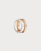 APM MONACO A22763OXP TOI MOI Morse Code Rings | 摩斯密碼戒指 (銀色與玫瑰金) - LondonKelly 英國名牌代購