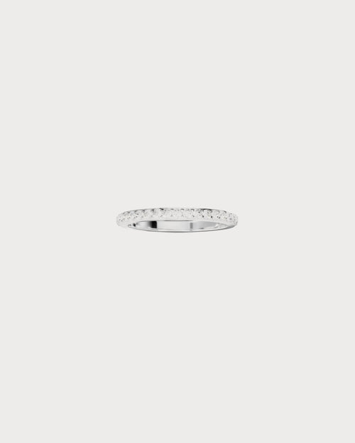 APM MONACO A23420OX Linear Pave Ring | 直线镶石戒指 (银色) - LondonKelly 英国名牌代购