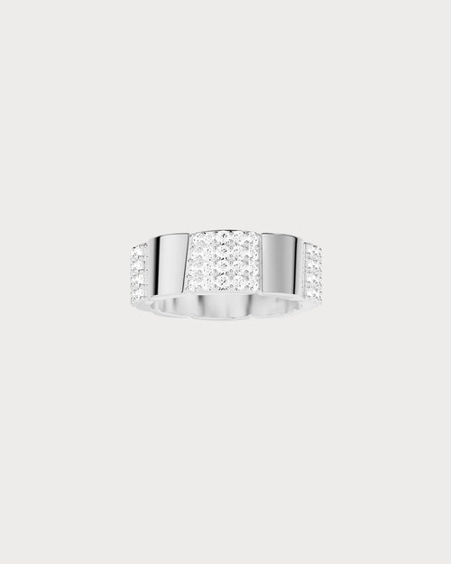 APM MONACO A23716OX Pave Ring | 镶石戒指 (银色) - LondonKelly 英国名牌代购