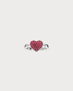 APM MONACO A23916KR Fuchsia Heart Ring | 桃紅愛心戒指 (銀色) - LondonKelly 英國名牌代購