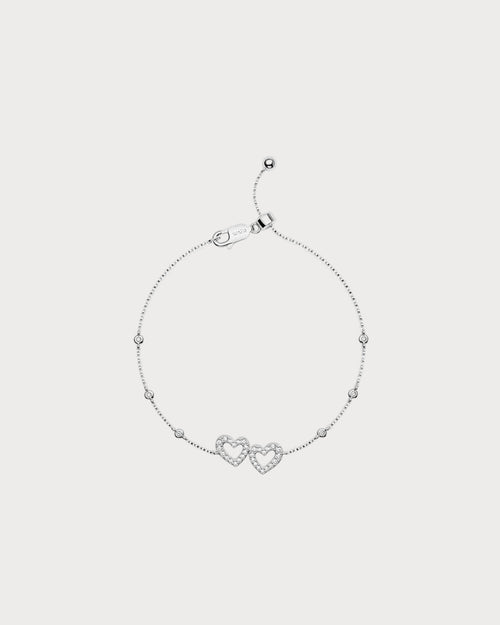 APM MONACO AB5703OX Heart Adjustable Bracelet | 爱心可调手链 (银色) - LondonKelly 英国名牌代购