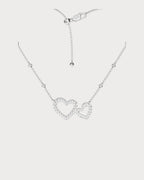 APM MONACO AC8180OX Hollow Heart Adjustable Necklace | 镂空心形可调式颈链 (银色) - LondonKelly 英国名牌代购
