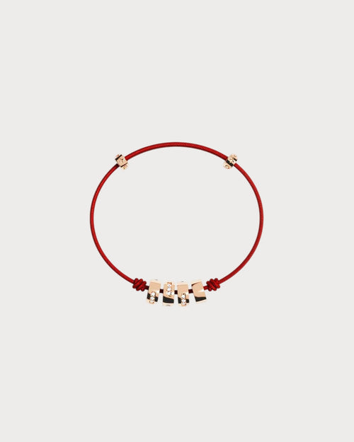 APM MONACO PB5434OXR LOVE Morse Code String Adjustable Bracelet | 摩斯密码绳可调手链 (玫瑰金) - LondonKelly 英国名牌代购