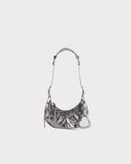 BALENCIAGA Women's Le Cagole Shoulder Bag XS | 巴黎世家 手袋 (銀色) - LondonKelly 英國名牌代購