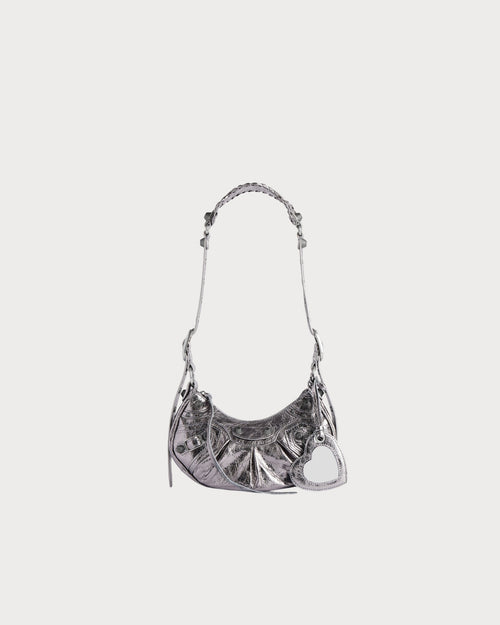 BALENCIAGA Women's Le Cagole Shoulder Bag XS | 巴黎世家 手袋 (銀色) - LondonKelly 英國名牌代購