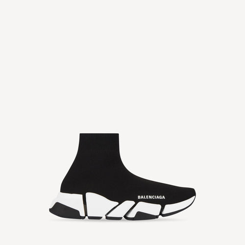 BALENCIAGA Women's Speed 2.0 Recycled Knit Trainers With Bicolor Sole | 巴黎世家 女款波鞋 (黑色) - LondonKelly 英國名牌代購
