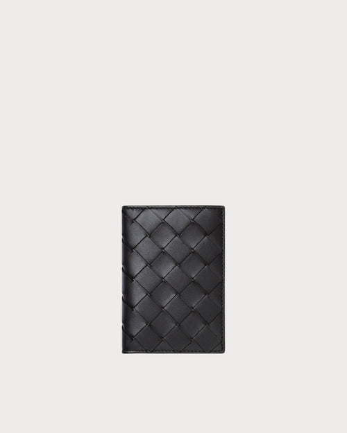 BOTTEGA VENETA Men's Intrecciato Flap Card Case | 葆蝶家 男仕銀屯 (黑色) - LondonKelly 英國名牌代購