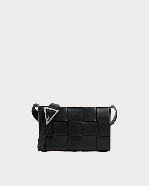BOTTEGA VENETA Men's Medium Leather Crossbody Cassette | 葆蝶家 男仕手袋 (黑色) - LondonKelly 英國名牌代購