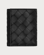BOTTEGA VENETA Small Intrecciato Tri - Fold Zip Wallet | 葆蝶家 銀包 (黑色) - LONDONKELLY 英國名牌代購