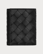 BOTTEGA VENETA Small Intrecciato Tri-Fold Zip Wallet | 葆蝶家 銀包 (黑色) - LondonKelly 英國名牌代購
