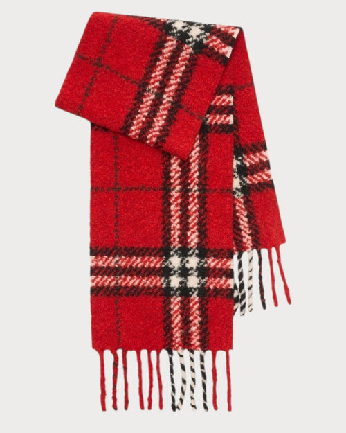 BURBERRY Check Alpaca Wool Blend Boucle Scarf Wool(Many) - LONDONKELLY 英國名牌代購