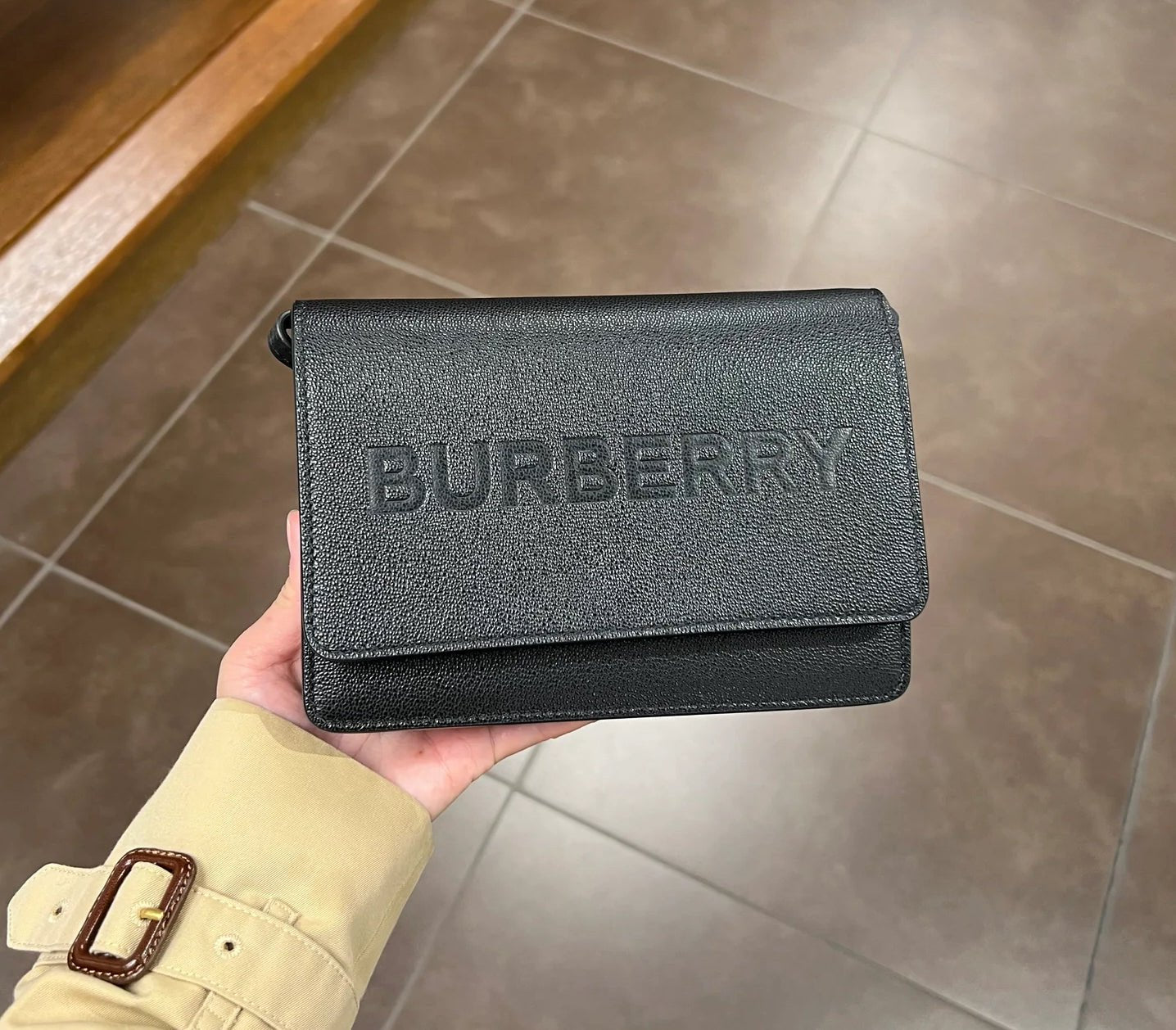 BURBERRY Hampshire Wallet with Strap Burberry wallet with Strap multi color