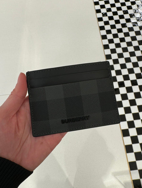 BURBERRY Men's Tall Check Card Case | 博柏利 男仕卡套 (黑色) - LondonKelly 英國名牌代購