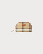 BURBERRY Small Check Travel Pouch | 博柏利 化妆袋 (米色)