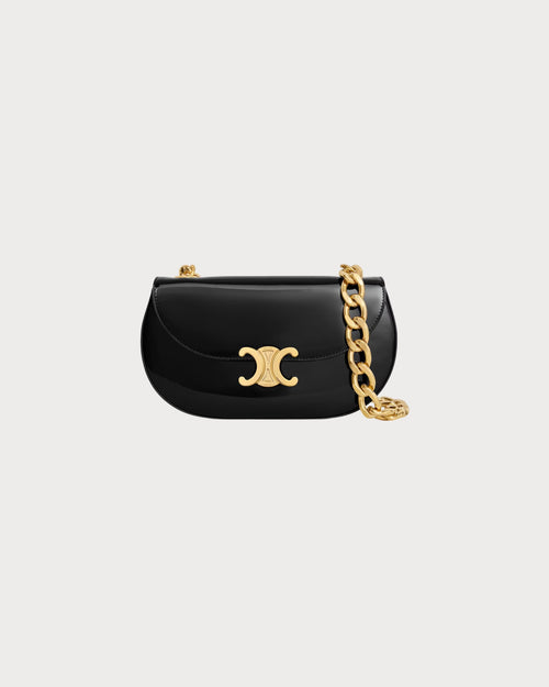 CELINE Chain Besace Talulah In Patent Calfskin | 赛琳 手袋 (黑色) - LondonKelly 英国名牌代购