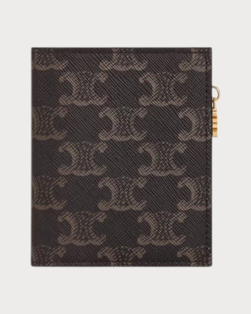 CELINE Compact Wallet Triomphe Charms In Triomphe Canvas | 賽琳 銀包 (啡色) - LONDONKELLY 英國名牌代購