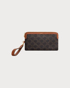 CELINE Long Pouch With Strap In Triomphe Canvas | 赛琳 手袋 (啡色) - LondonKelly 英国名牌代购