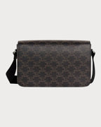 CELINE Men's Flap Messenger Bag in Shiny Calfskin (Black) | 赛琳 男仕亮泽牛皮革翻盖邮差袋 (黑色) - LONDONKELLY 英国名牌代购