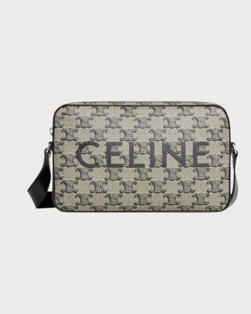 CELINE Men's Medium Messenger Bag in Grained Calfskin (Ecru) | 赛琳 男仕中号粒面牛皮革邮差袋 (米色) - LONDONKELLY 英国名牌代购