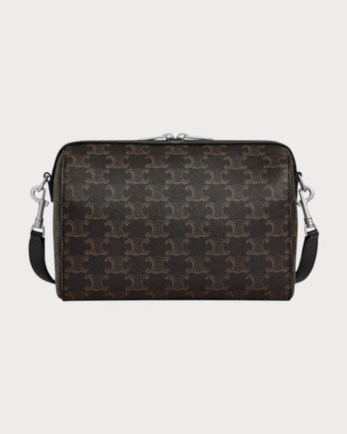 CELINE Men's Mini Boston In Triomphe Canvas | 赛琳 男仕手袋 (黑色) - LondonKelly 英国名牌代购