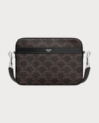 CELINE Men's Small Messenger Bag in Triomphe Canvas (Black) | 賽琳 男仕小號標誌印花帆布郵差袋 (黑色) - LONDONKELLY 英國名牌代購