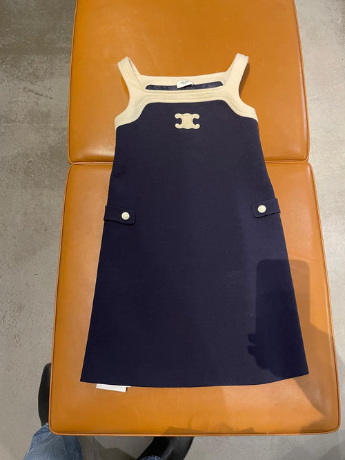 CELINE Mini Triomphe Dress | 賽琳 迷你裙 (藍色) - LondonKelly 英國名牌代購