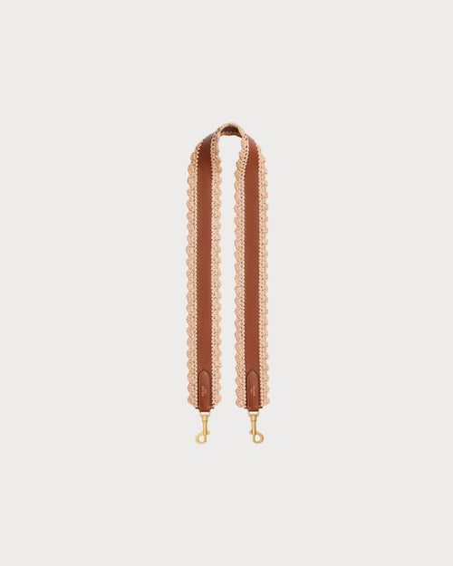 CELINE Raffia and Calfskin Long Strap | 賽琳 長肩帶 (啡色) - LondonKelly 英國名牌代購