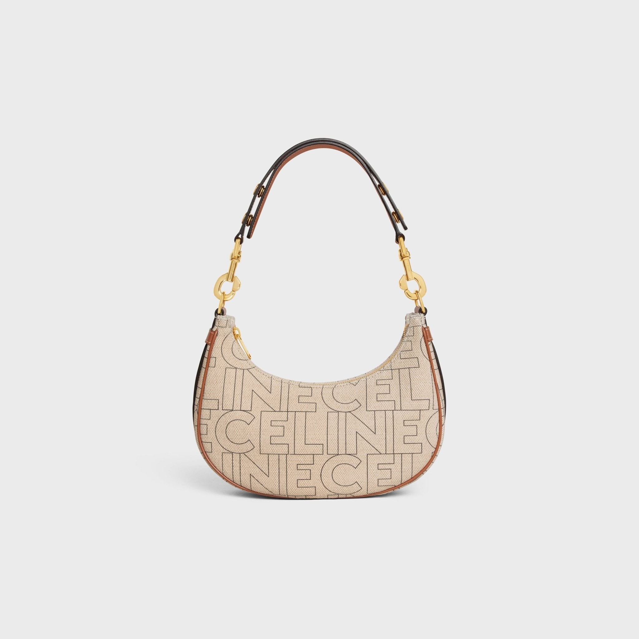 ☆VIPセール☆【CELINE直営店】MEDIUM AVA STRAP 送料込み Medium Ava Strap Bag In Textile With C All-Over And Calfskin