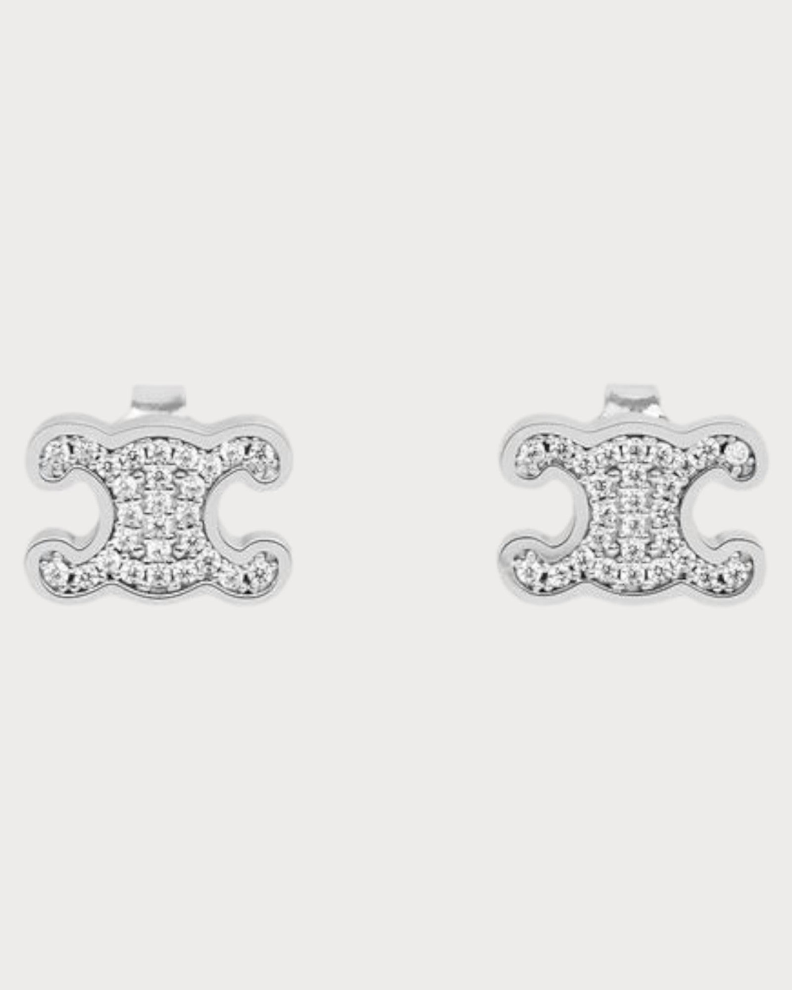 CELINE Triomphe Rhinestone Studs Brass(2 Colors) | LONDONKELLY 
