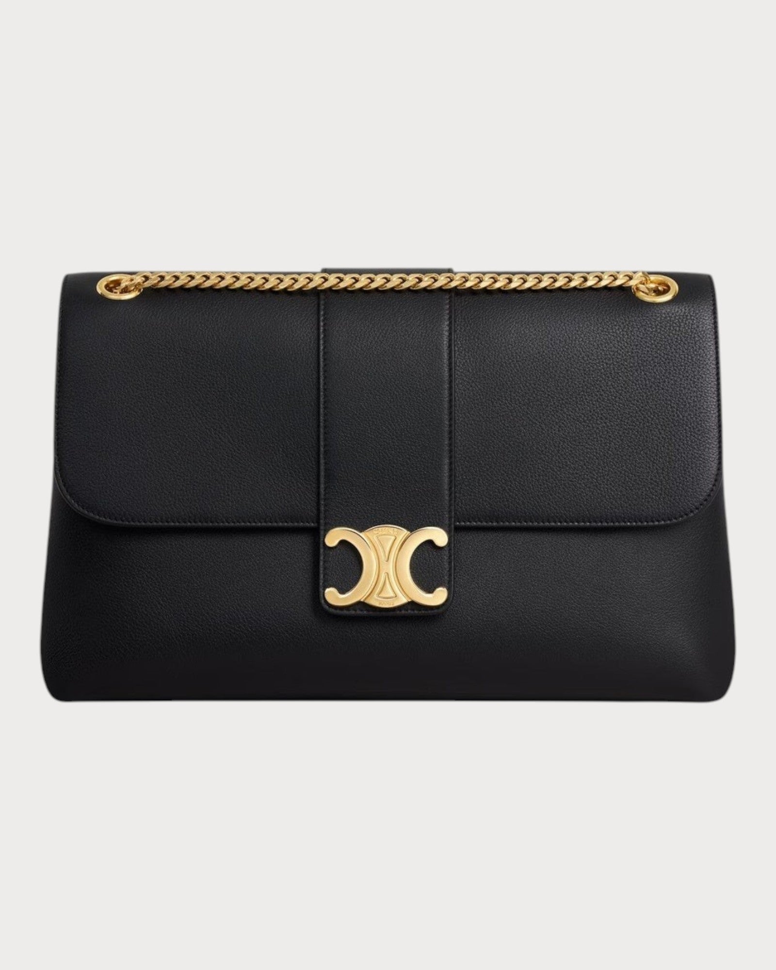 CELINE Victoire Bag Supple Grained Calfskin(Large/Black