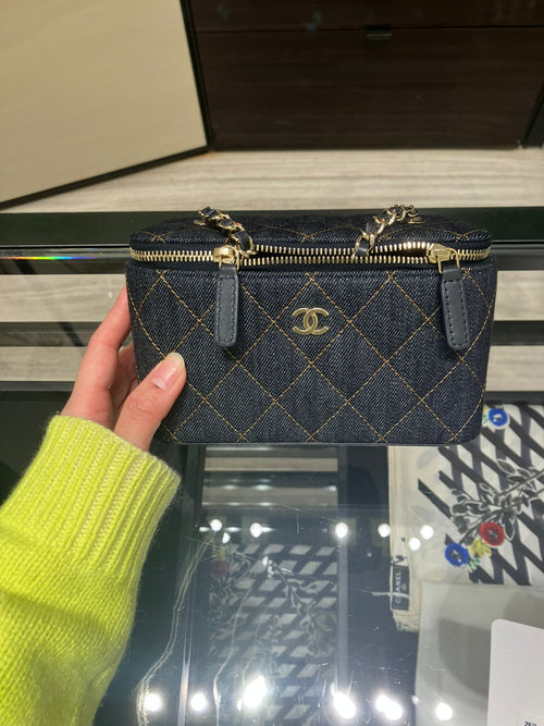 CHANEL 26P AP1341 Vanity Case with Chain | 香奈兒 手袋 (藍色) - LONDONKELLY 英國名牌代購