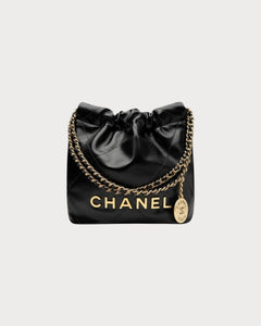 CHANEL AS3980 22 Mini Bag | 香奈兒 迷你手袋 (黑色/白字) - LONDONKELLY 英國名牌代購