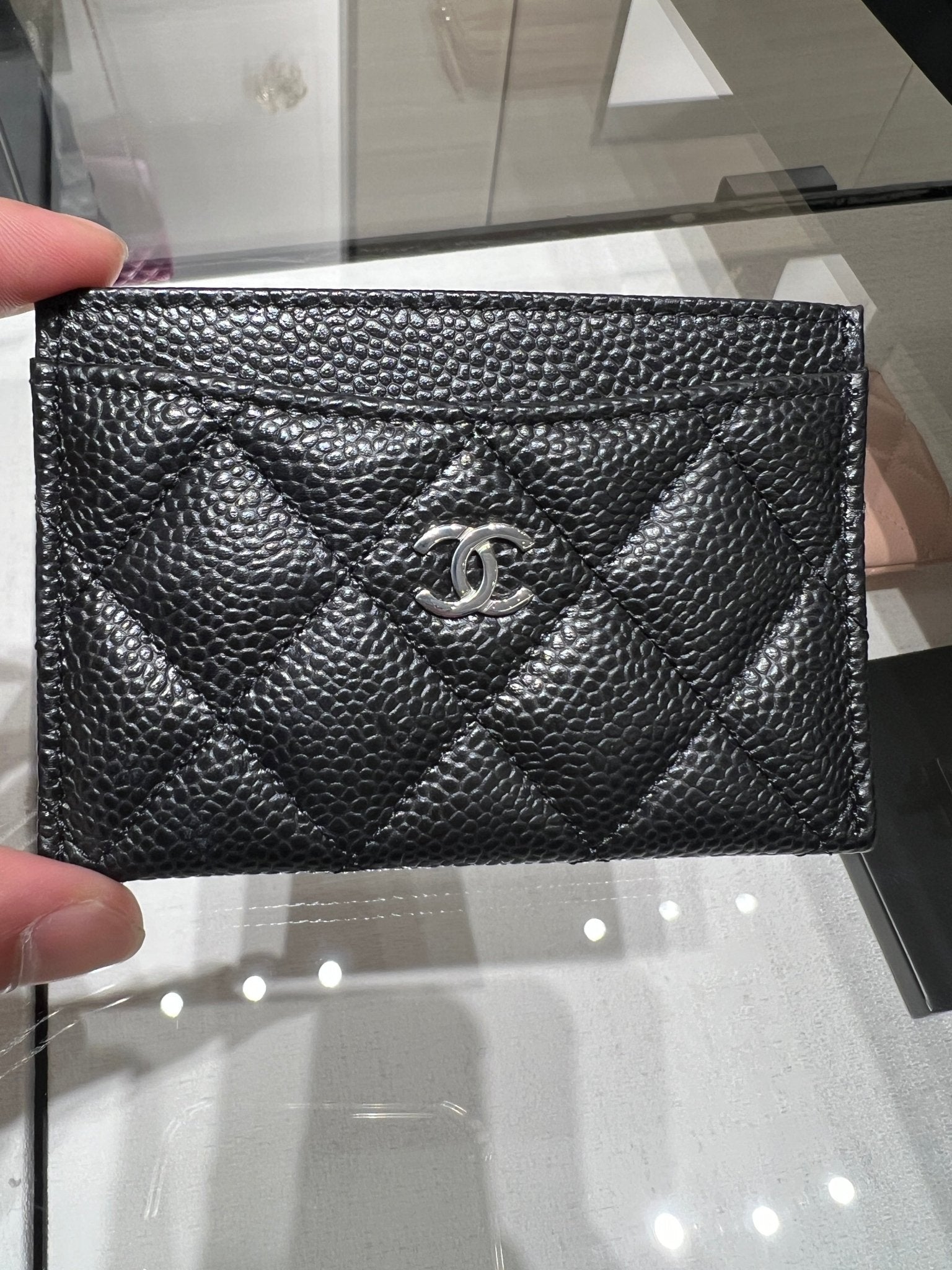 CHANEL Classic Card Holder | Chanel card holder (black silver)