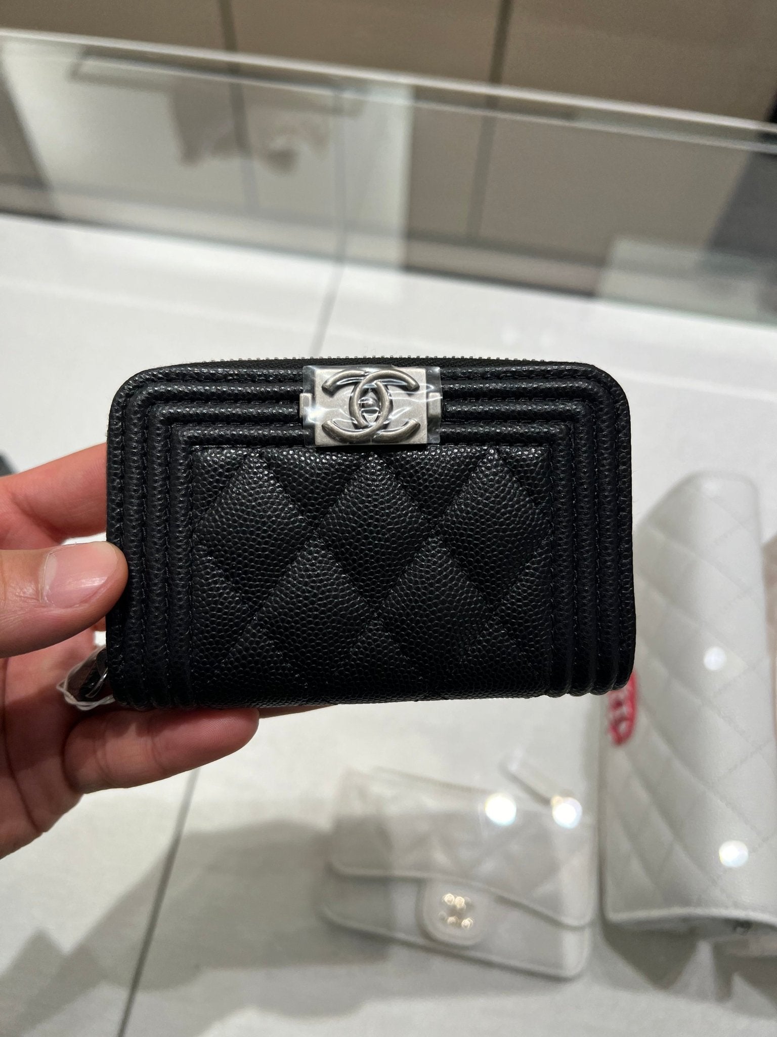 Chanel zipper wallet sale