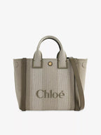 CHLOE Small Carry Canvas Tote Bag Winter Ivy | 蔻依 手提袋 (米色) - LondonKelly 英國名牌代購