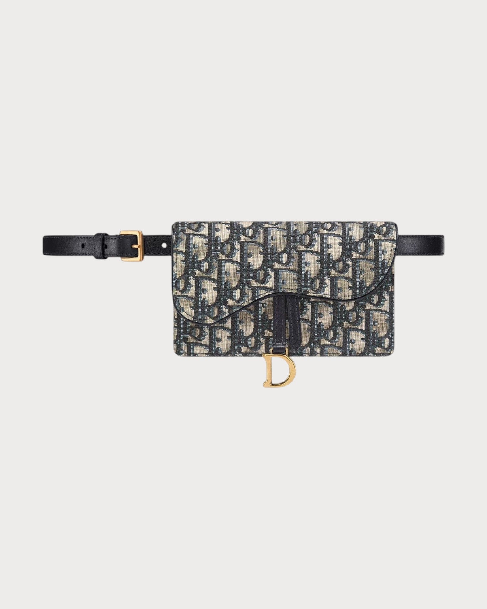 CHRISITAN DIOR Saddle Belt Pouch Oblique Jacquard(Blue