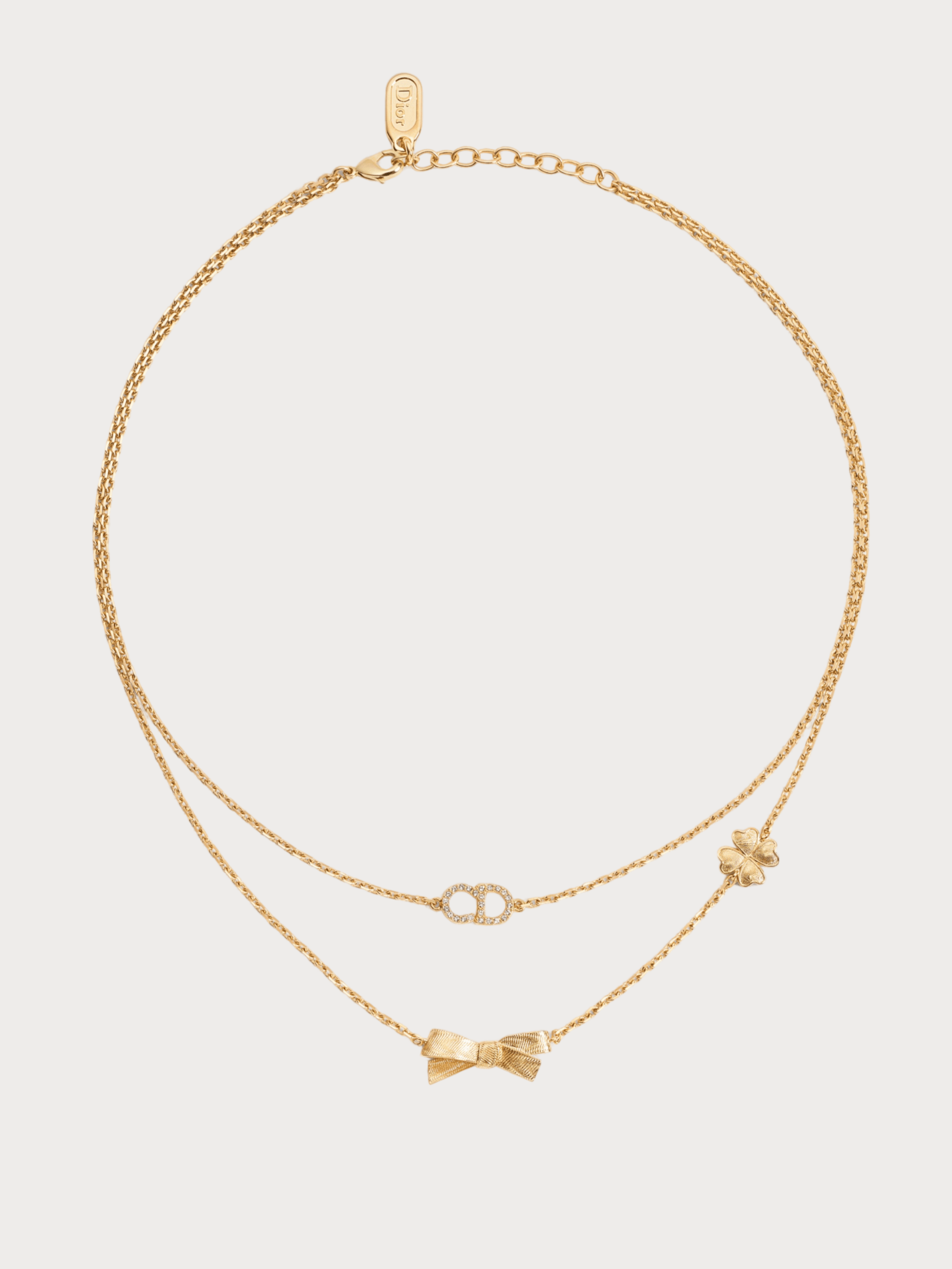 CHRISTIAN DIOR CD Bow Necklace(Gold) | LONDONKELLY – LONDONKELLY