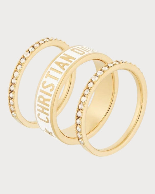 CHRISTIAN DIOR Dior Code Ring Set Gold - Finish Metal | 迪奧 一套3隻戒指 (多色) - LONDONKELLY 英國名牌代購