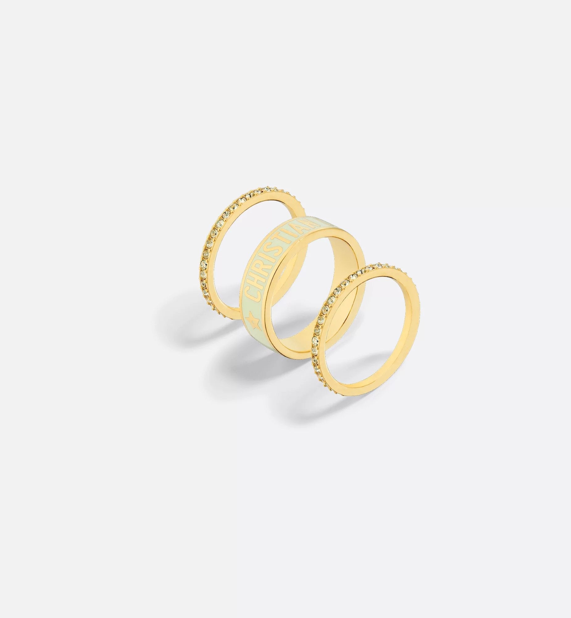 CHRISTIAN DIOR Dior Code Ring Set Gold-Finish Metal | Dior