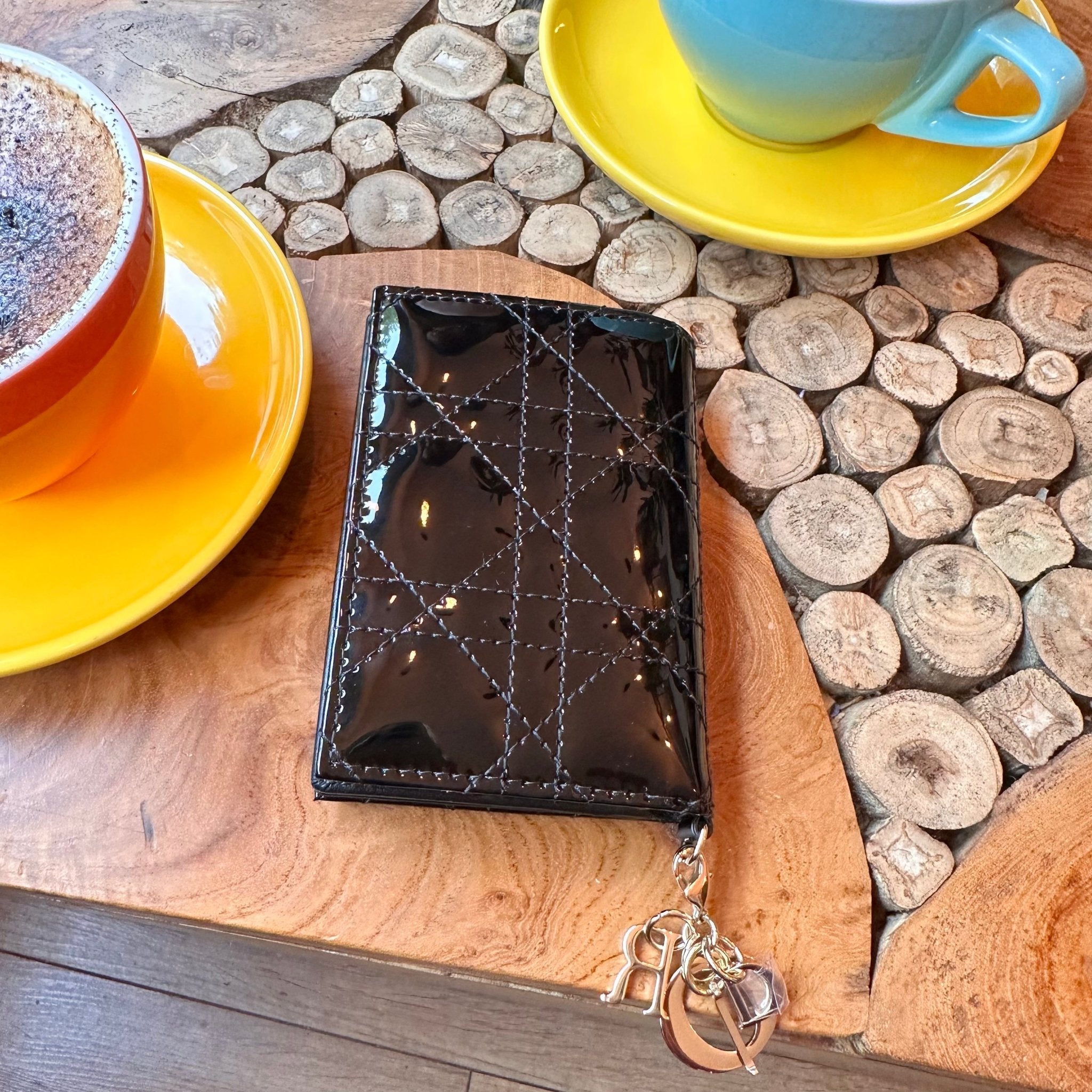 CHRISTIAN DIOR Lady Dior Flap Card Holder Dior wallet (multi