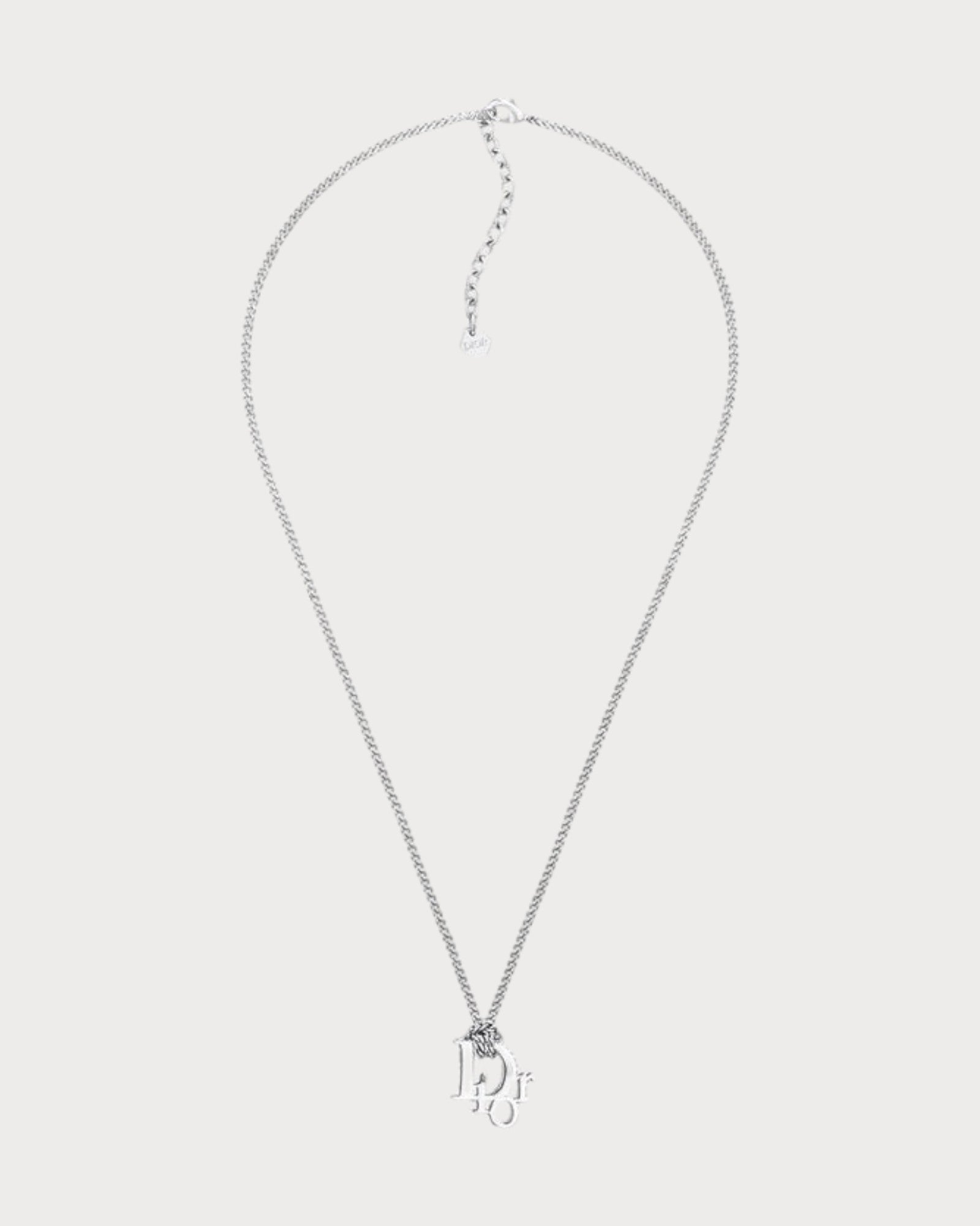 CHRISTIAN DIOR Men's Dior Oblique Pendant Necklace(Silver