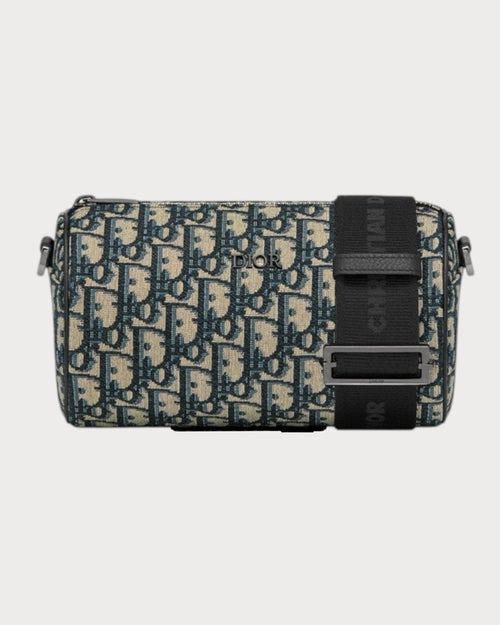 CHRISTIAN DIOR Men's Roller Messenger Bag | 迪奧 郵差袋 (藍色老花) - LONDONKELLY