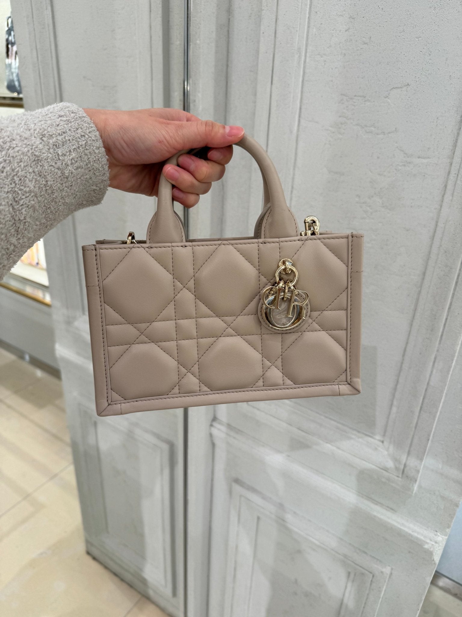 Dior bag beige deals