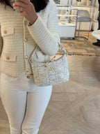 CHRISTIAN DIOR Miss Caro Diorling Mini Bag with Chain(White) - LONDONKELLY 英國名牌代購