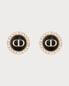 CHRISTIAN DIOR Petit CD Baroque Stud Earrings Gold - Finish Metal | 迪奧 耳環 (多色) - LONDONKELLY 英國名牌代購