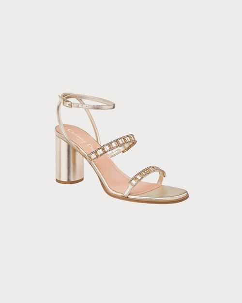 CHRISTIAN DIOR Women's Diorissime Heeled Sandal | 迪奥 高跟凉鞋 (金色) - LondonKelly 英国名牌代购